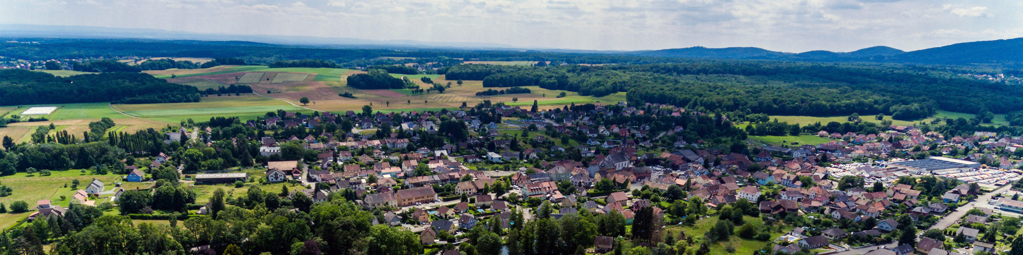 Bandeau de la ville de sentheim 68 Haut-Rhin Alsace